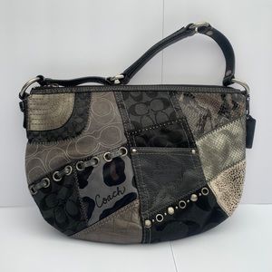 Coach Soho Patchwork Black Leather Hobo Bag
